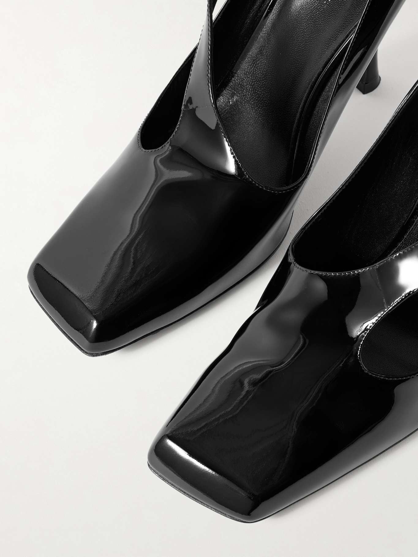 Eva cutout patent-leather pumps Black - 4