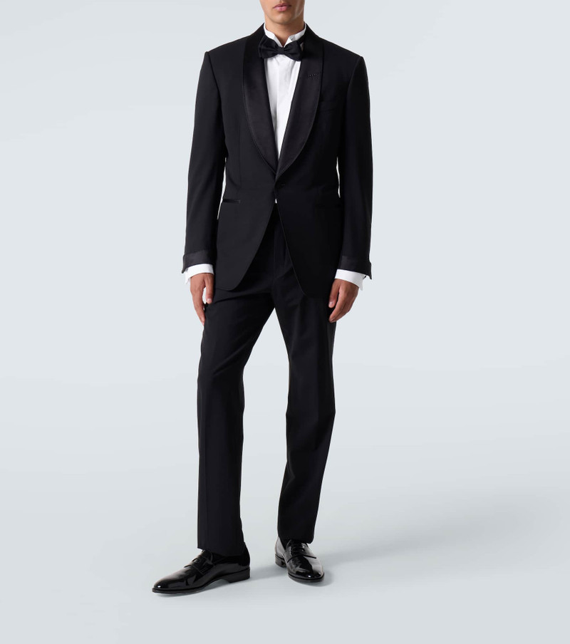 Dries Van Noten Oversized cotton poplin tuxedo shirt outlook