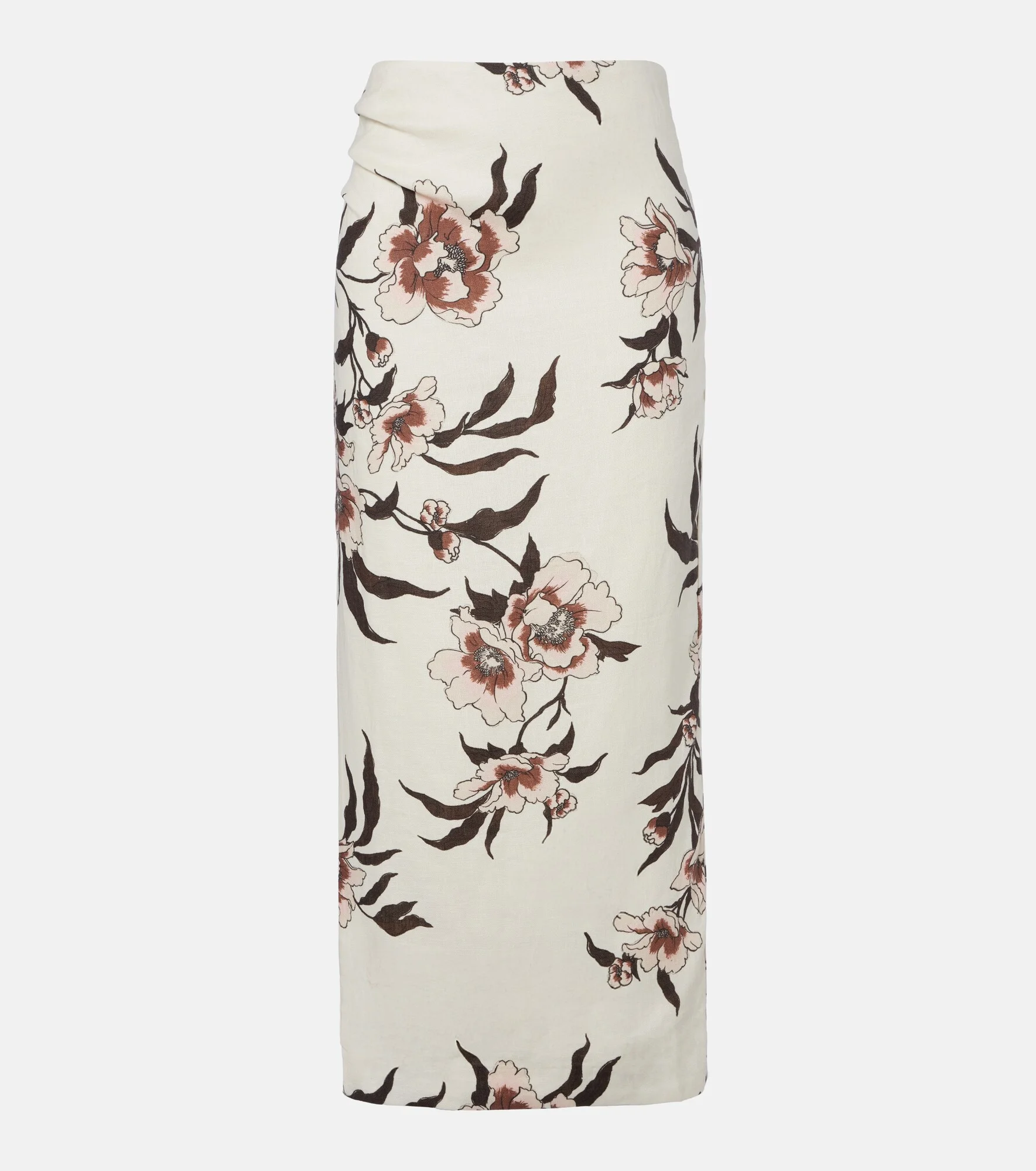 Floral linen maxi skirt - 1