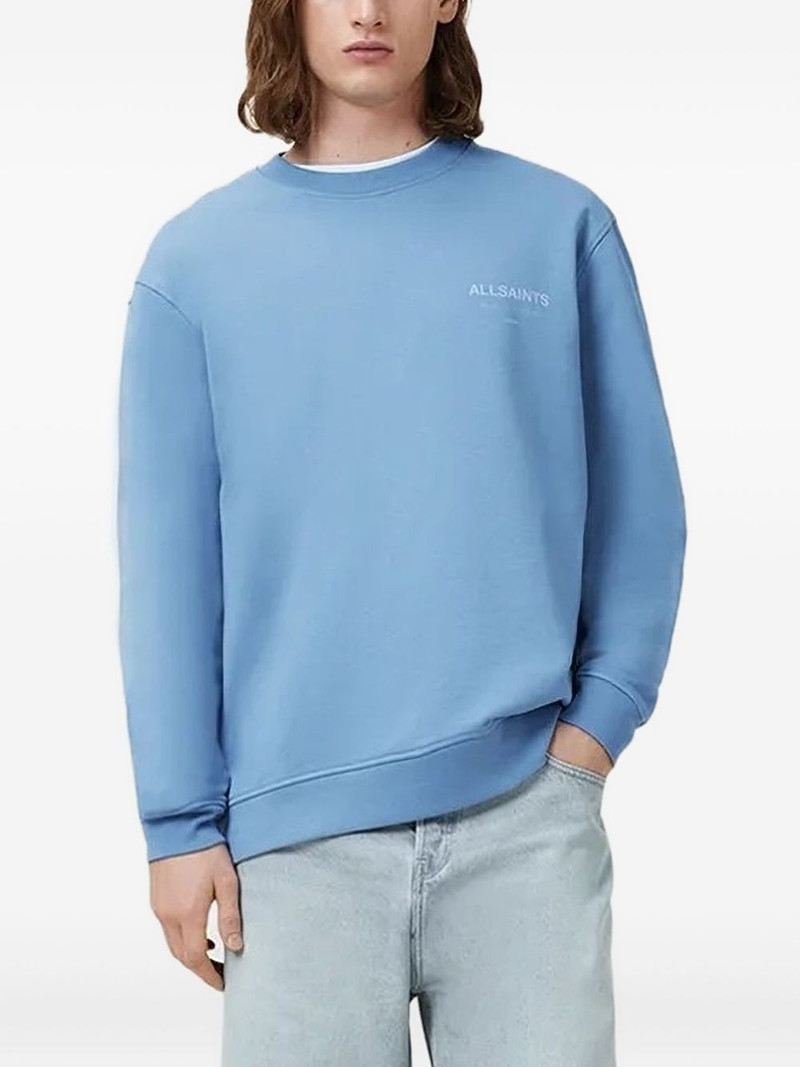 logo-embroidered crew neck sweatshirt 1