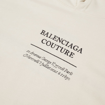 BALENCIAGA Balenciaga Oversized Couture Logo Popover Hoody outlook