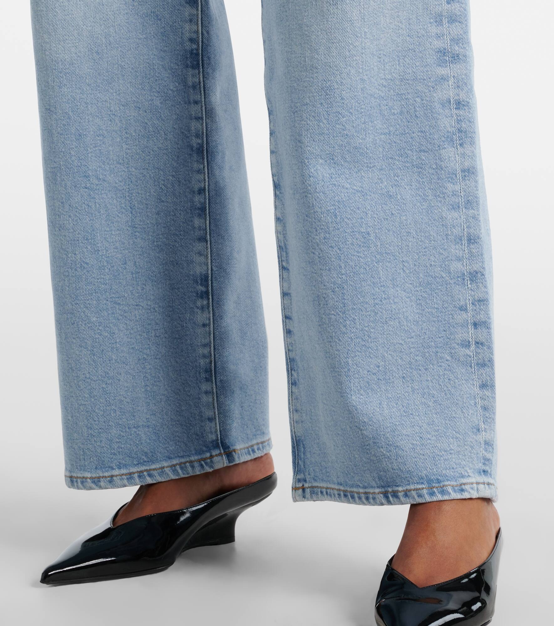 Harper high-rise wide-leg jeans - 5