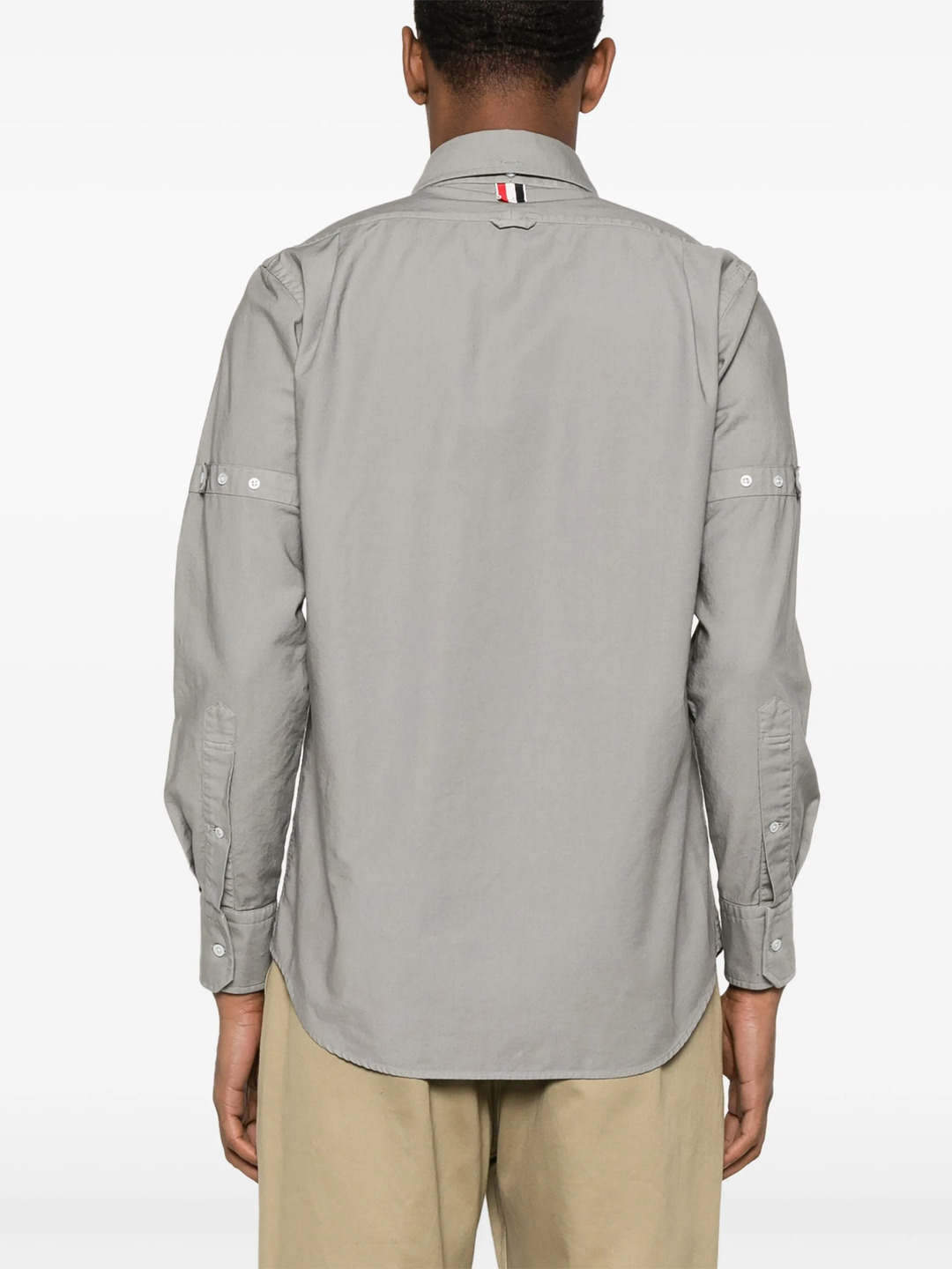 Straight Fit Long Sleeve Broad Shirt - 4