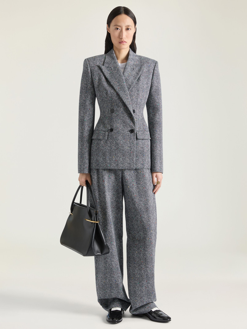 Givenchy COCOON TAILORED PANTS IN COTTON HERRINGBONE outlook