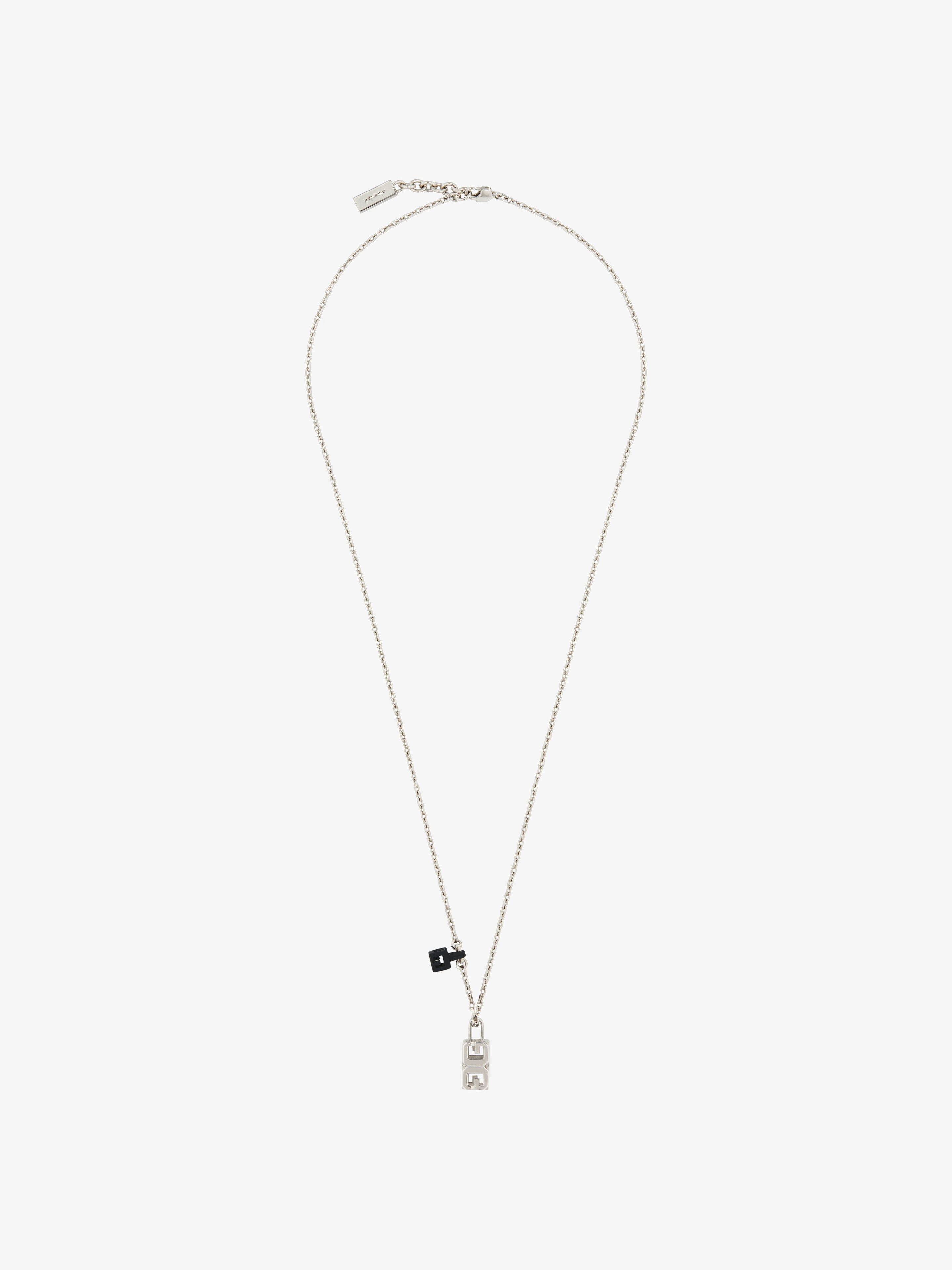G CUBE PENDANT NECKLACE IN METAL - 5