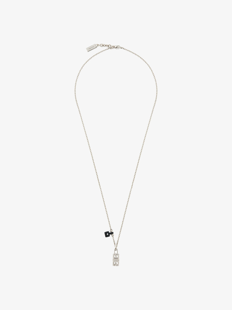 G CUBE PENDANT NECKLACE IN METAL 5