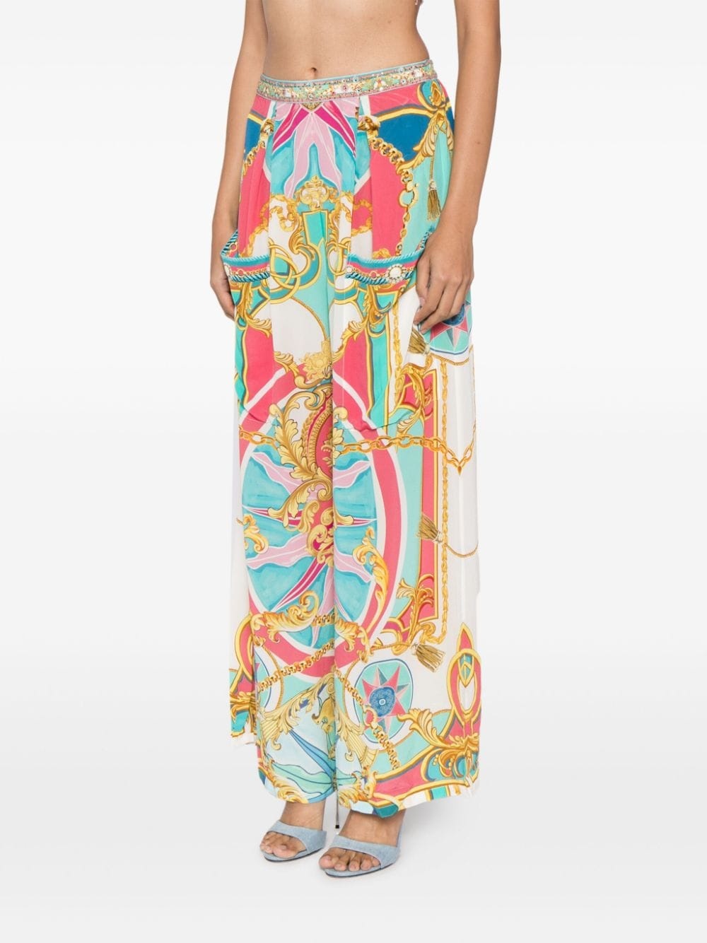 Sail Away With Me mid-rise wide-leg trousers - 3