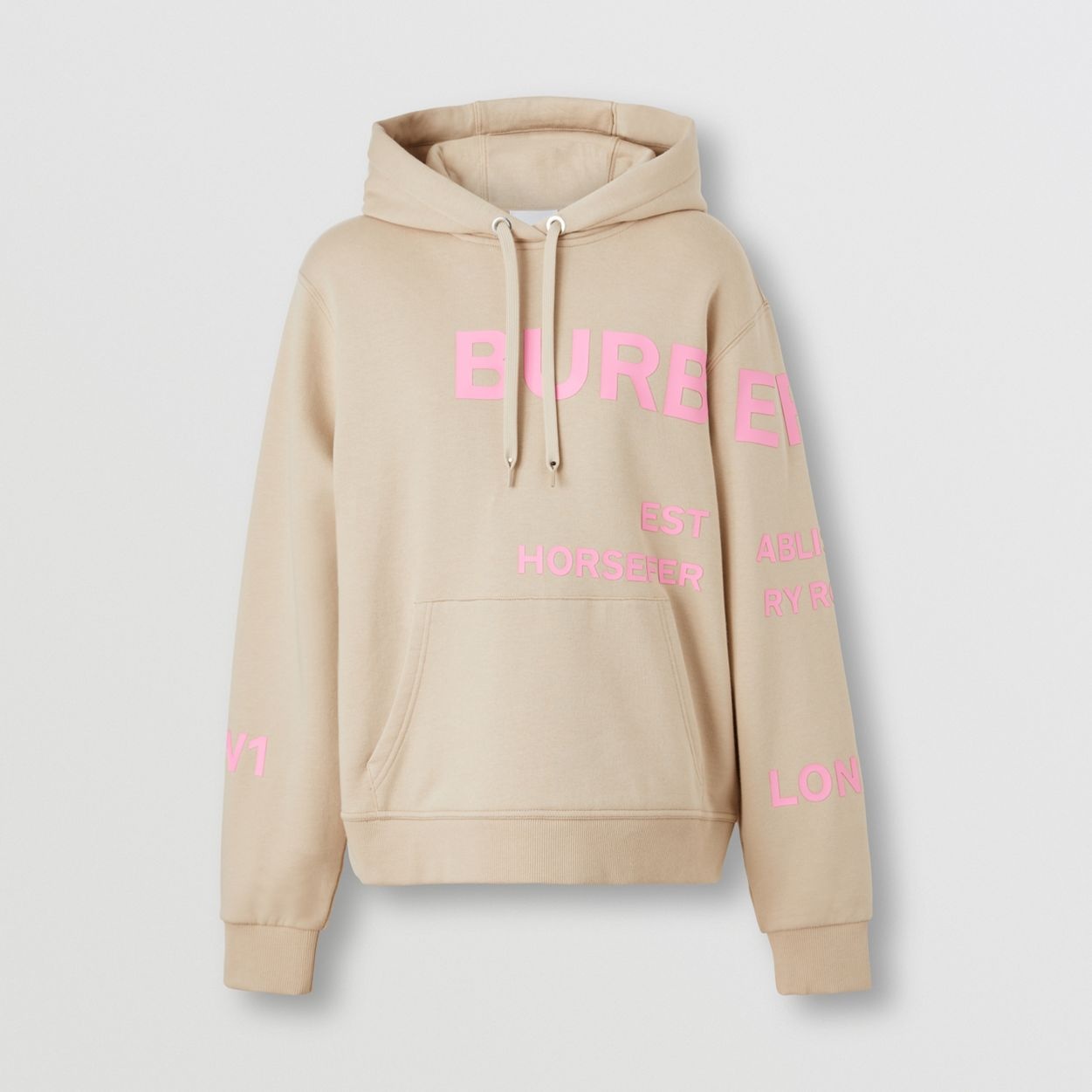 Horseferry Print Cotton Oversized Hoodie - 1