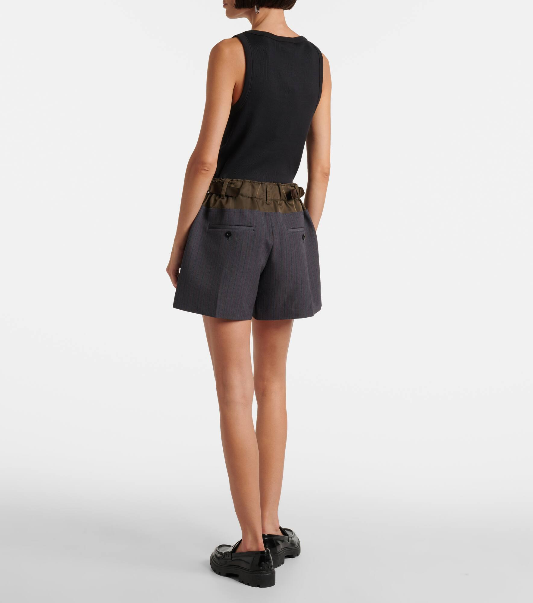 Paneled striped shorts - 3