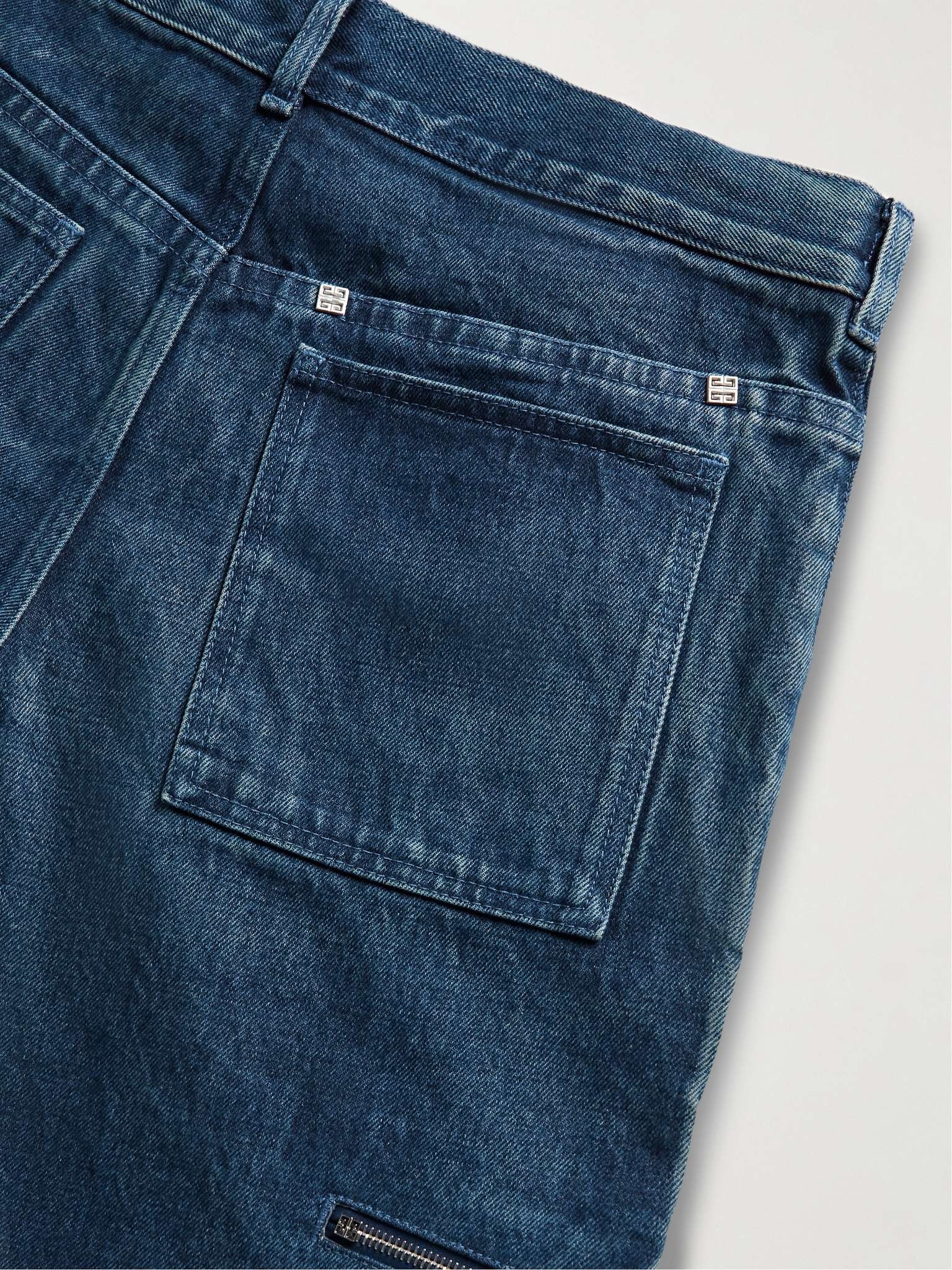 Zip-Detailed Wide-Leg Jeans - 5