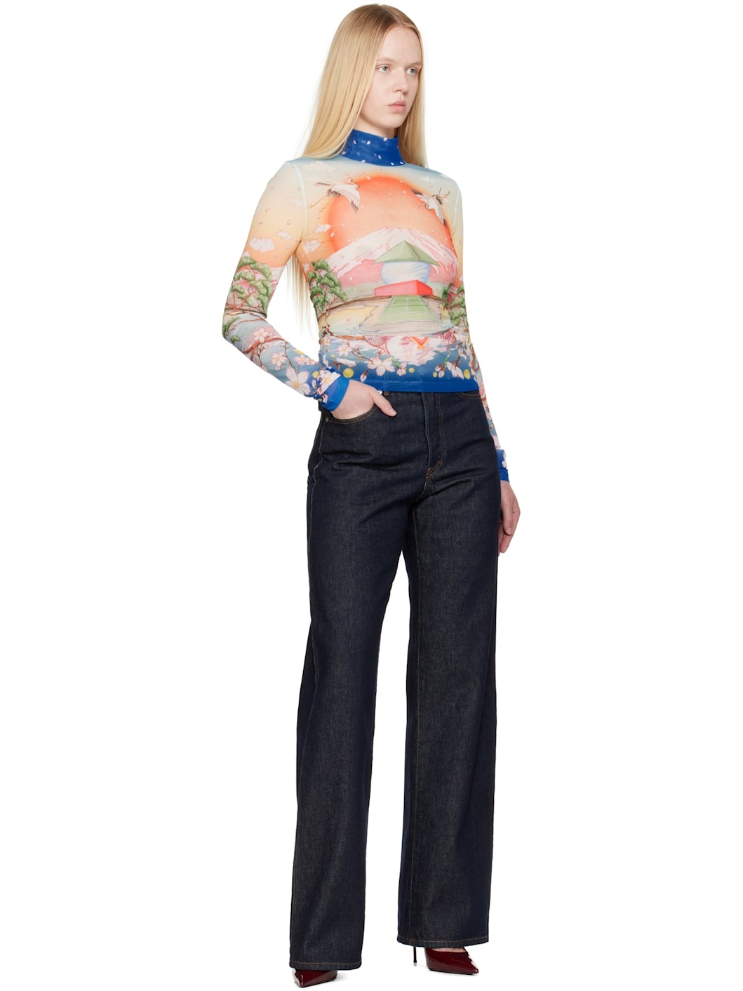 Multicolor Printed Mesh Top - 4