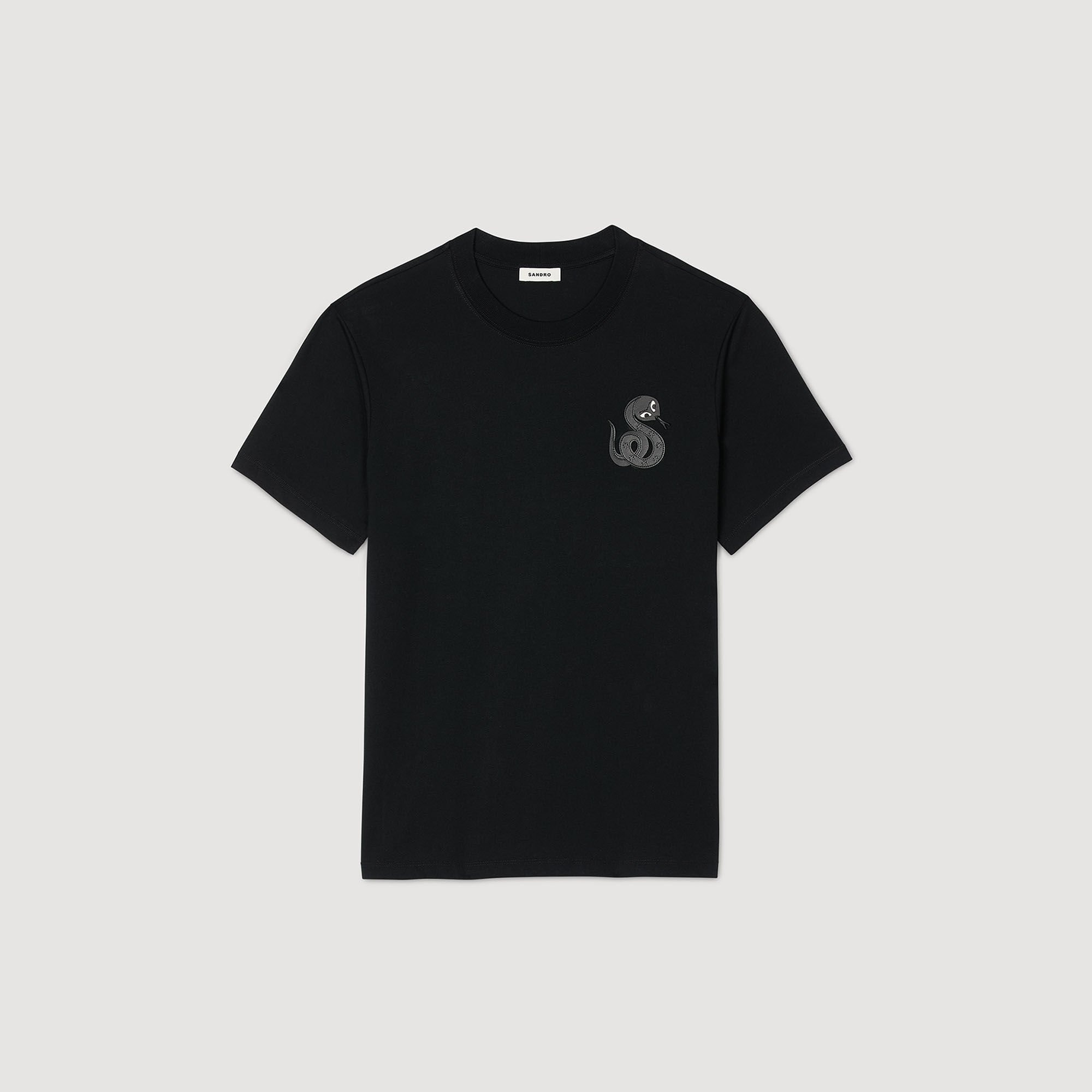 T-SHIRT WITH SNAKE DETAIL - 6