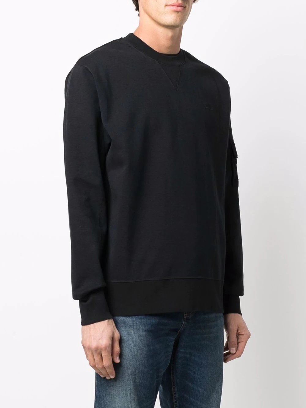 embroidered-logo jersey sweatshirt - 3