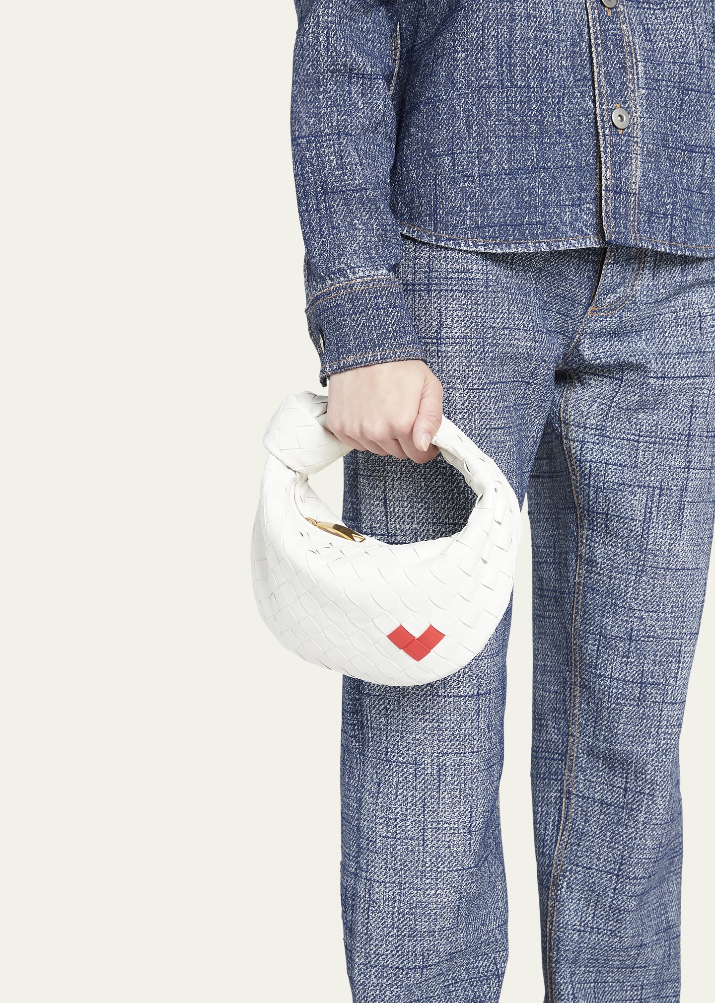 Jodie Mini Heart Intrecciato Top-Handle Bag - 2