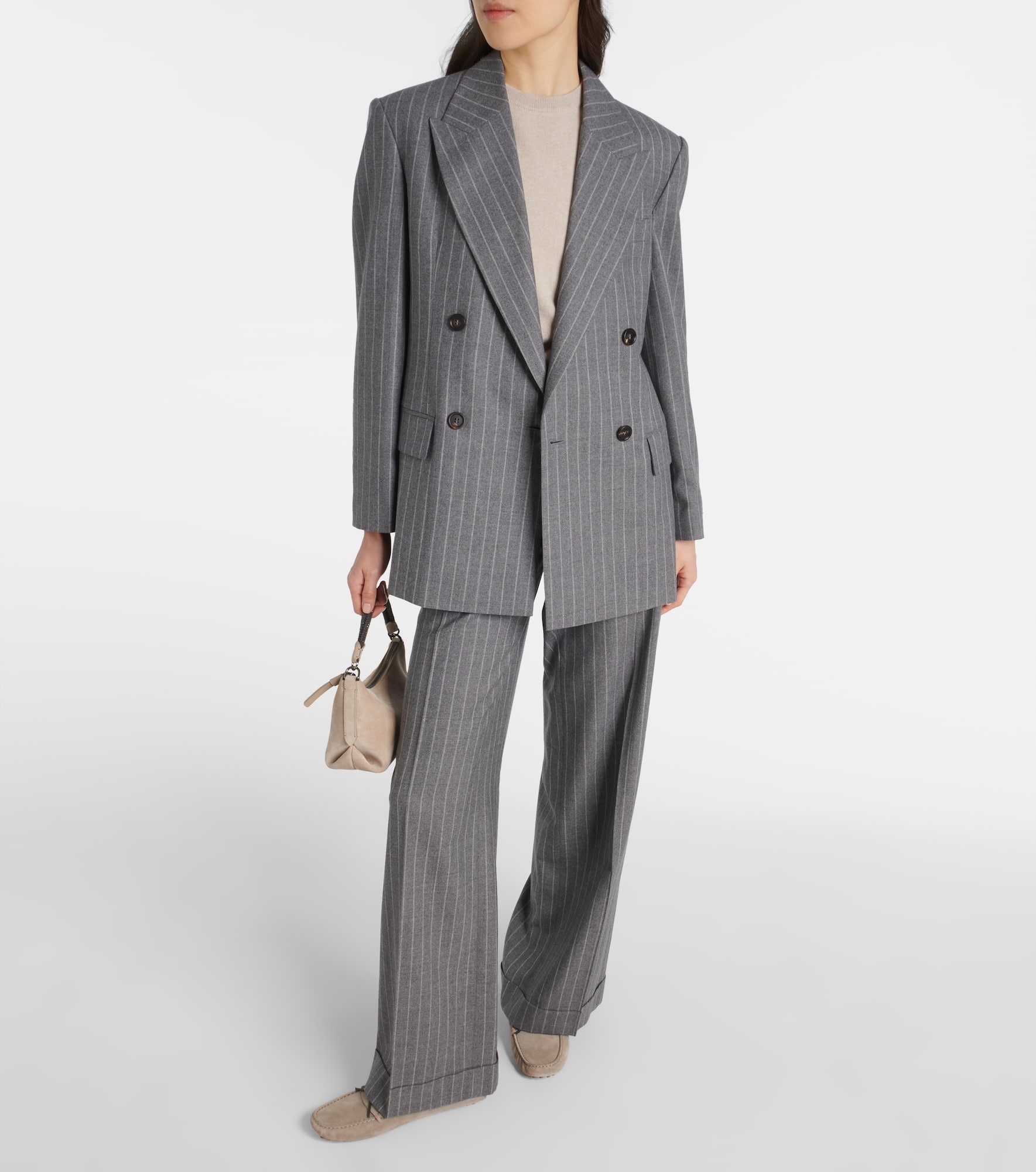 Wide-leg virgin wool pants - 2