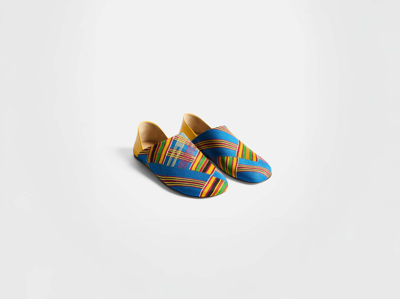 JW Anderson MENS SLIPPER MULES IN YELLOW/MULTI outlook
