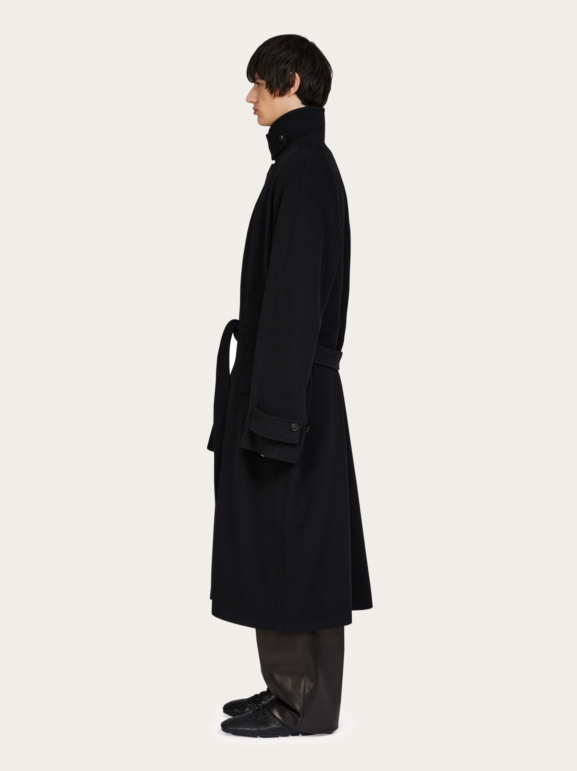 Single-breasted cashmere blend coat - 2