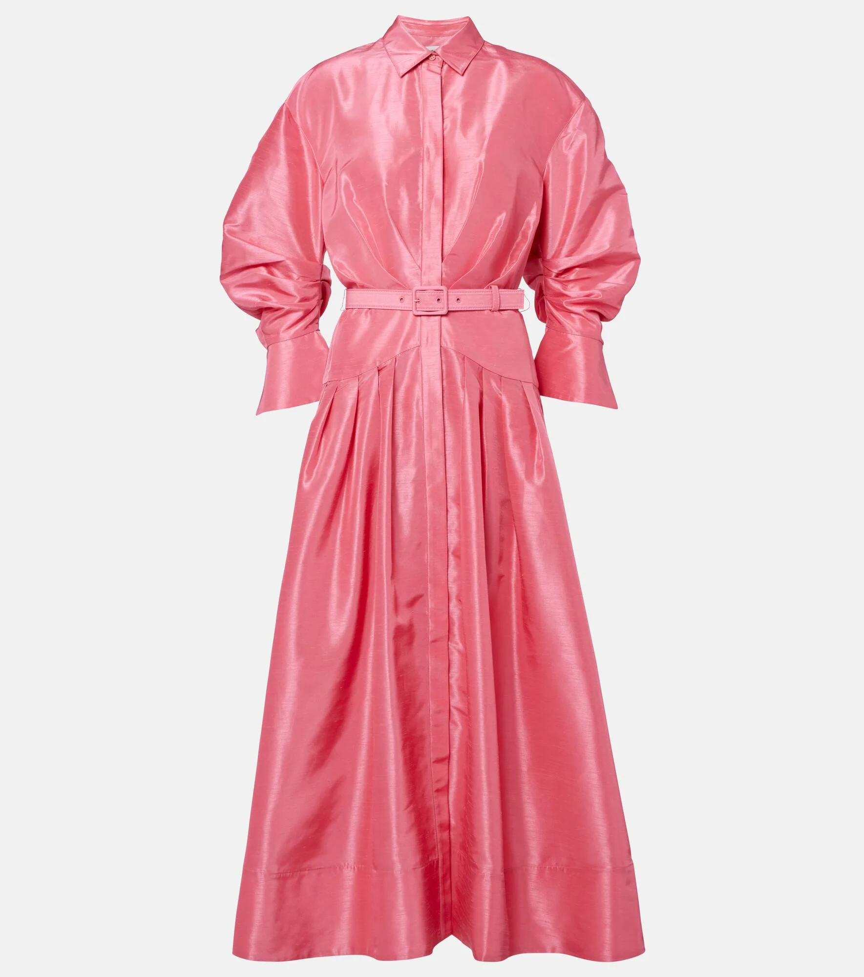 Maple belted gathered shirt dress - 1