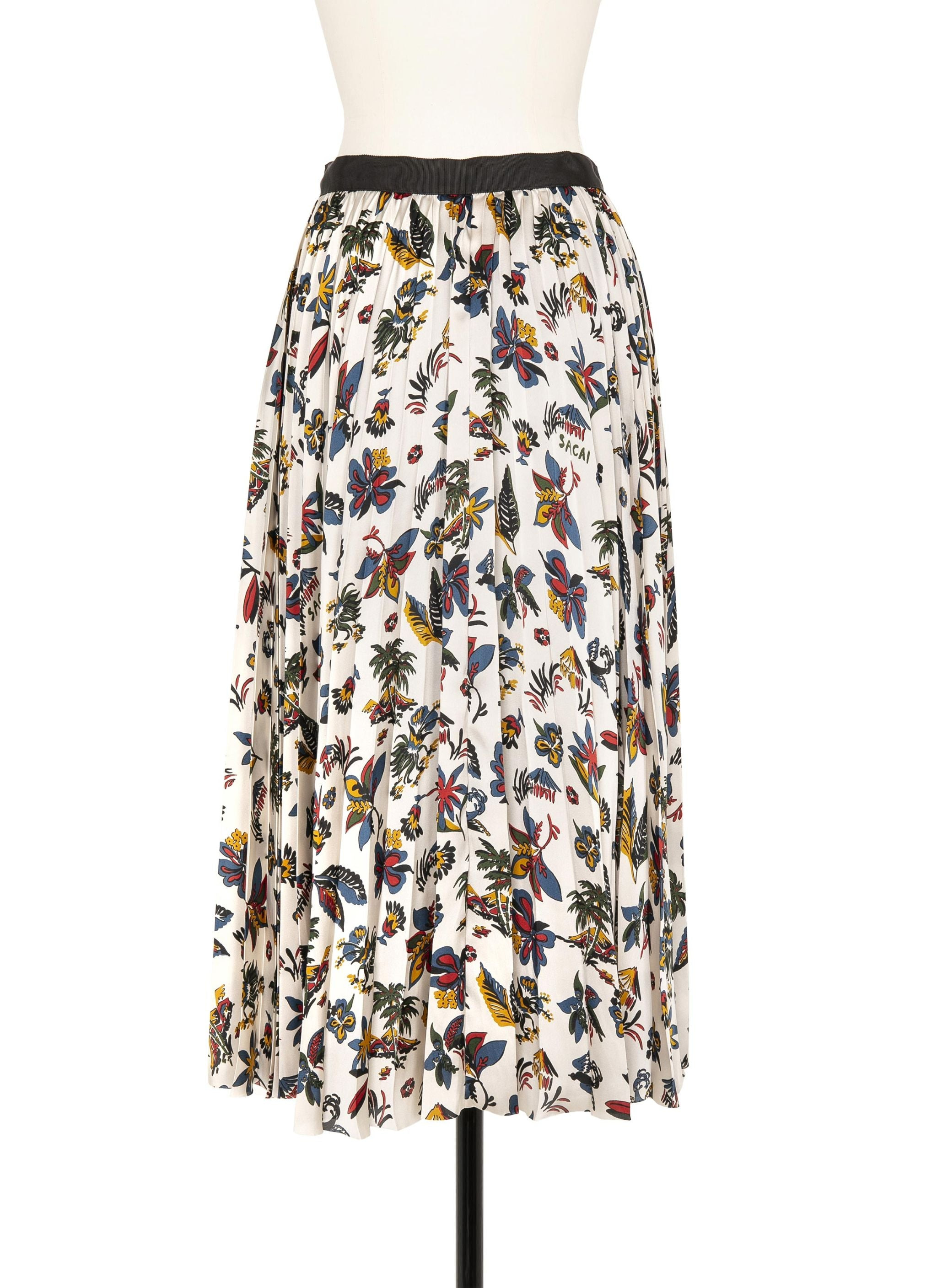 Car Race / Tropical Print Skirt - 3