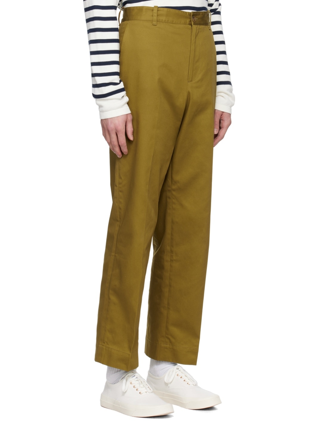 Khaki Embroidered Trousers - 2