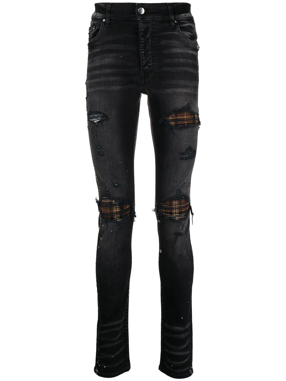 ripped-finish skinny jeans - 1