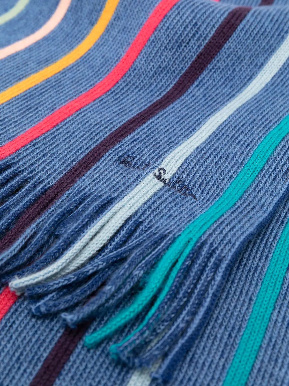 fringed artist stripe scarf - 3