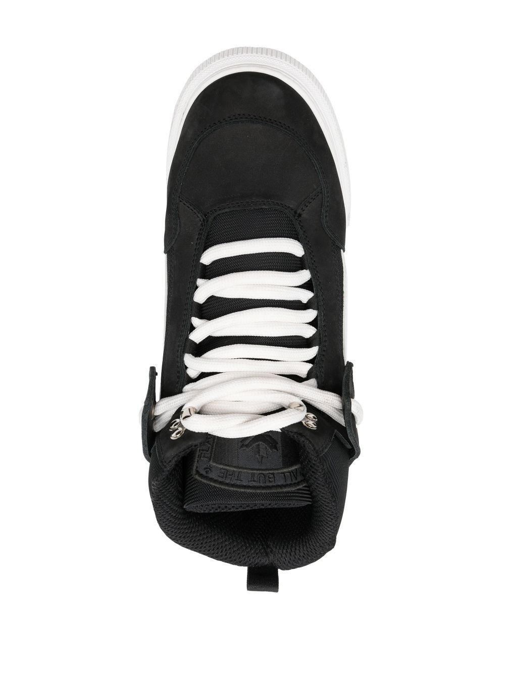two-tone high-top sneakers - 4