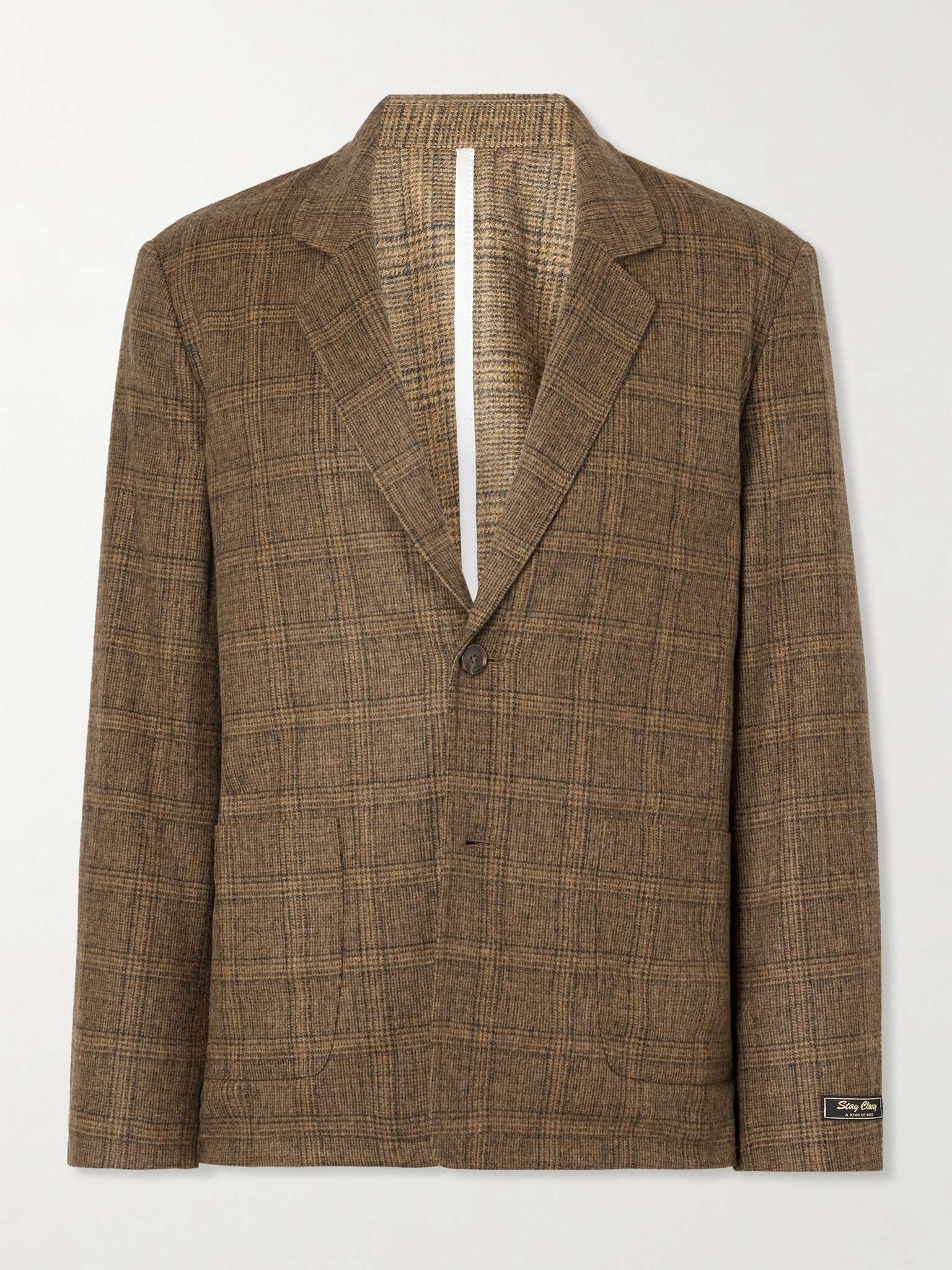 Checked Virgin Wool and Alpaca-Blend Suit Jacket - 1