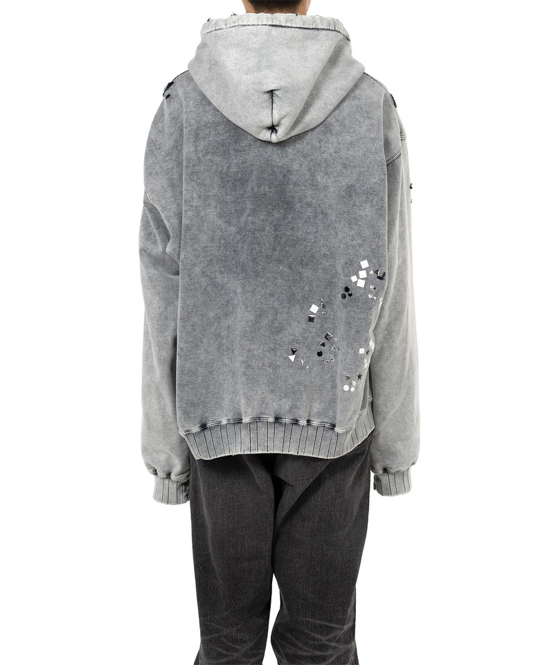 Embellished Bleached Hoodie 12