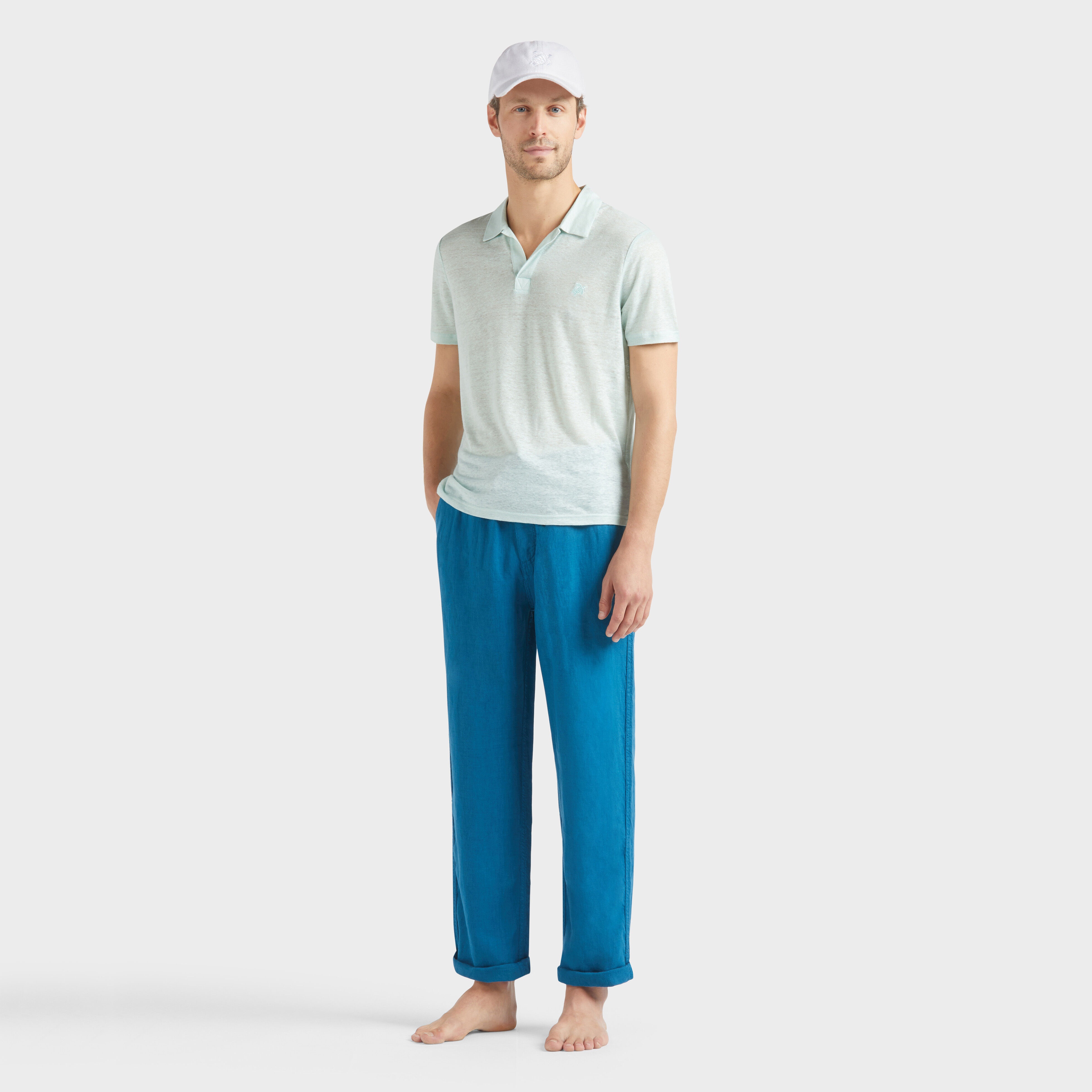 Men Linen Pants Solid - 5