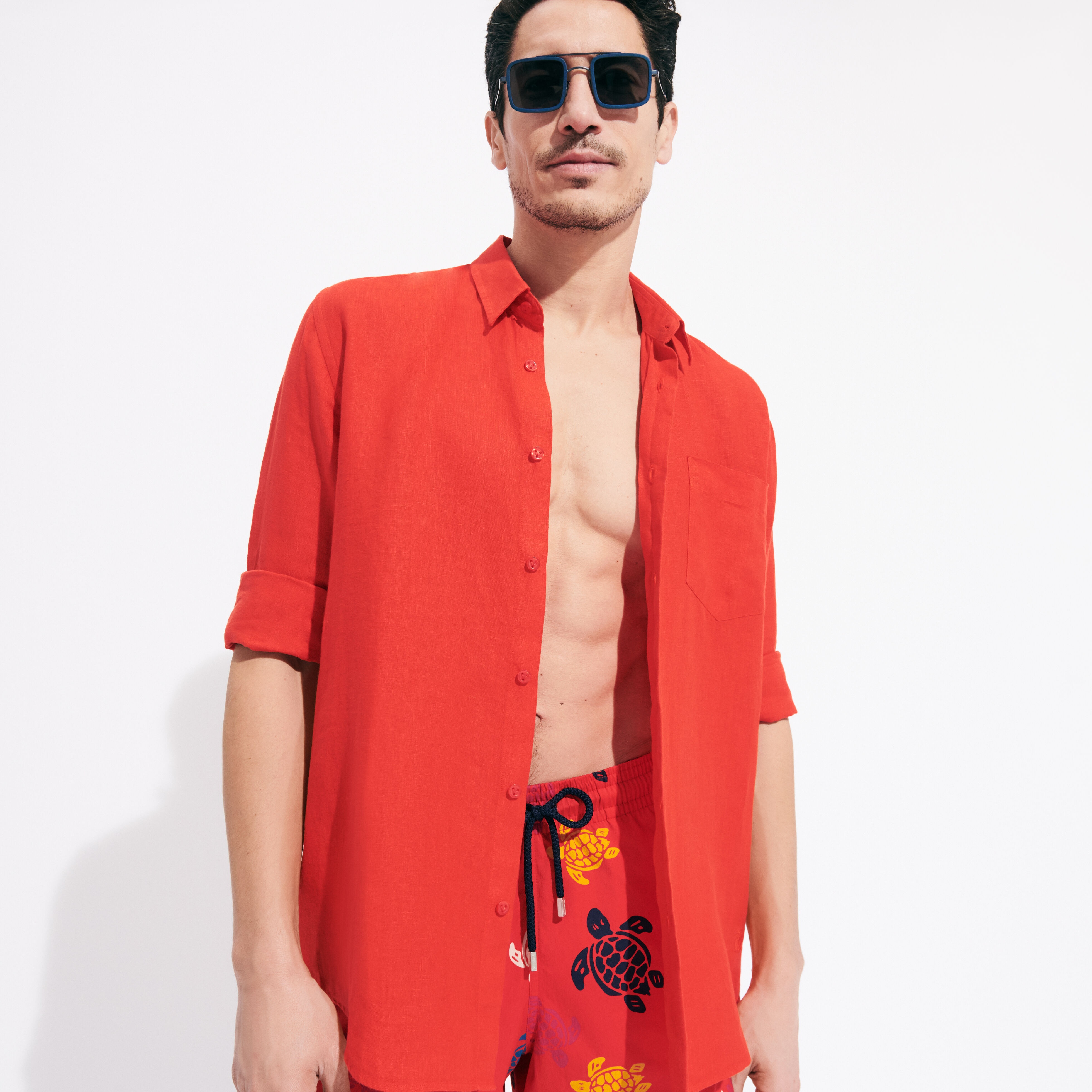 Men Linen Shirt Solid - 7