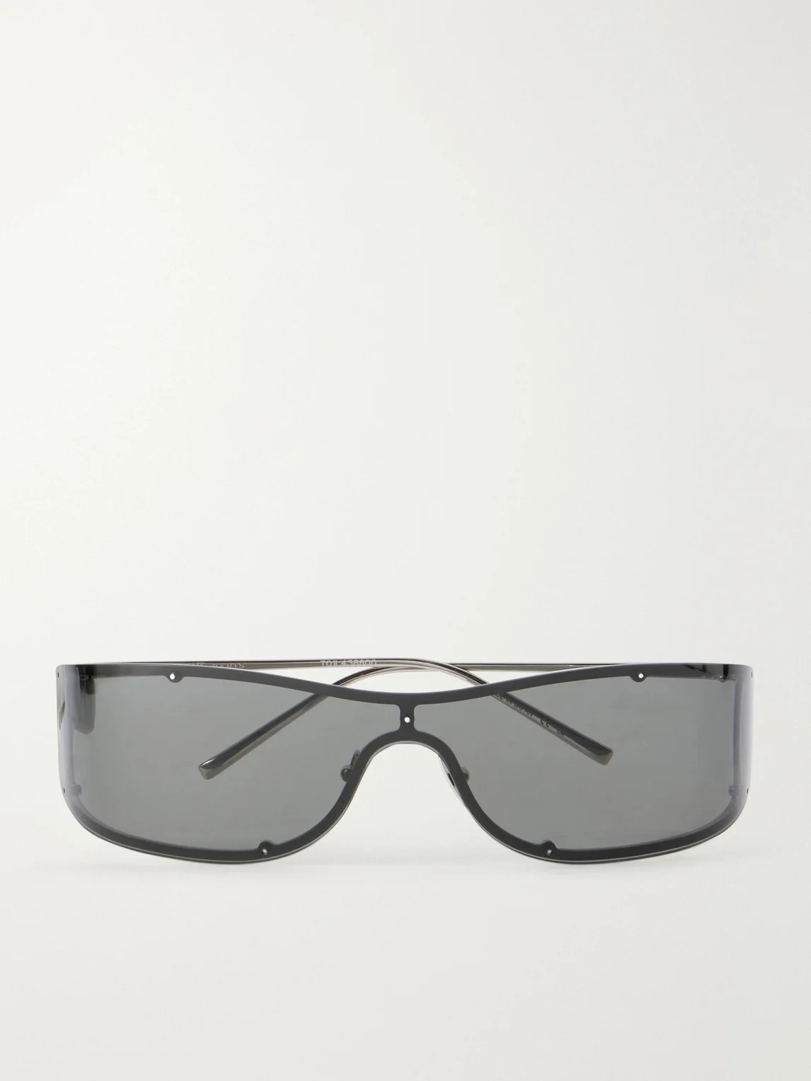 Mask Aviator-Style Silver-Tone Sunglasses - 1