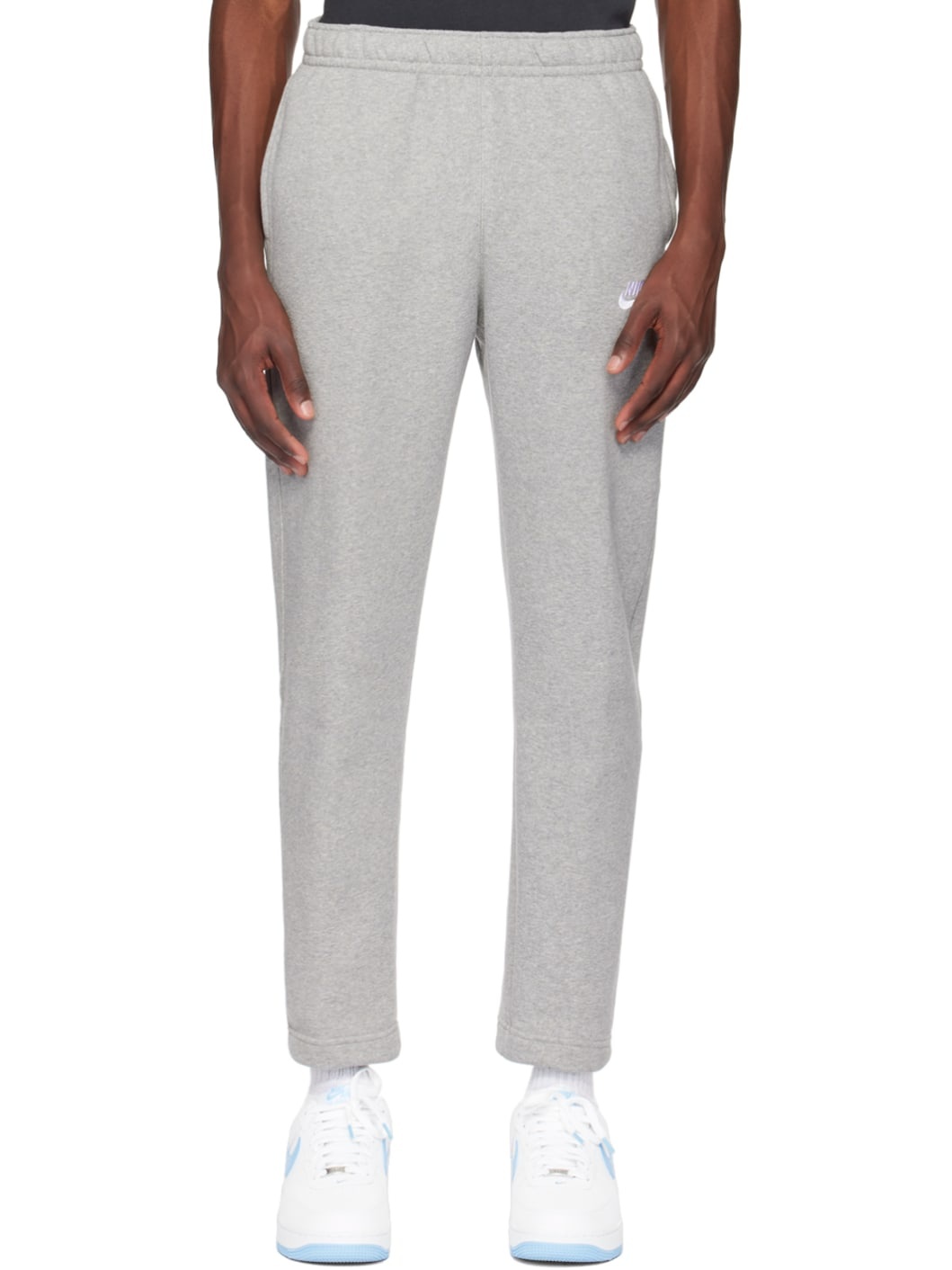 Gray Embroidered Sweatpants - 1