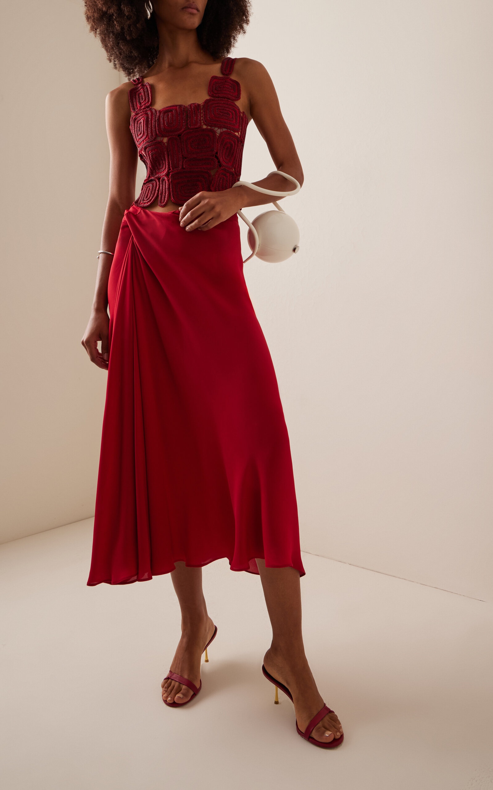 Veda Leather Sandals red - 2