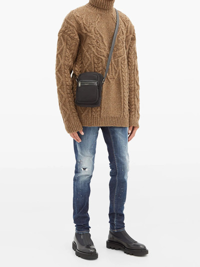 DSQUARED2 Cable-knitted roll-neck wool sweater outlook