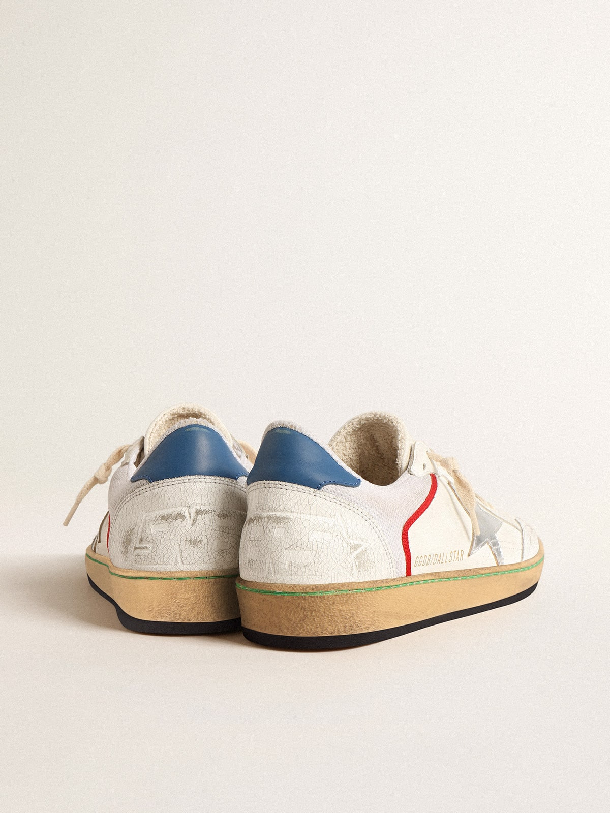 Ball Star in nappa and mesh with silver metallic leather star - 5