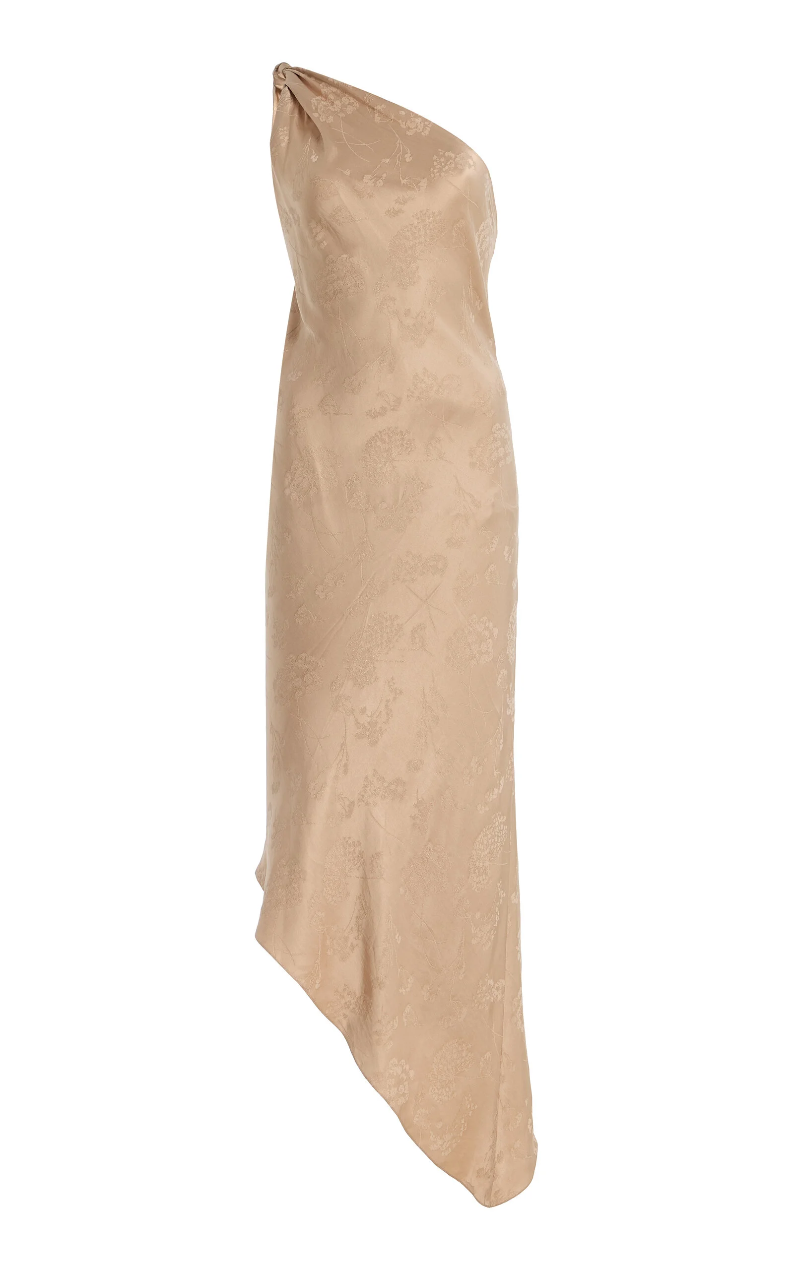 Molly Asymmetrical Chiffon Midi Dress neutral - 1