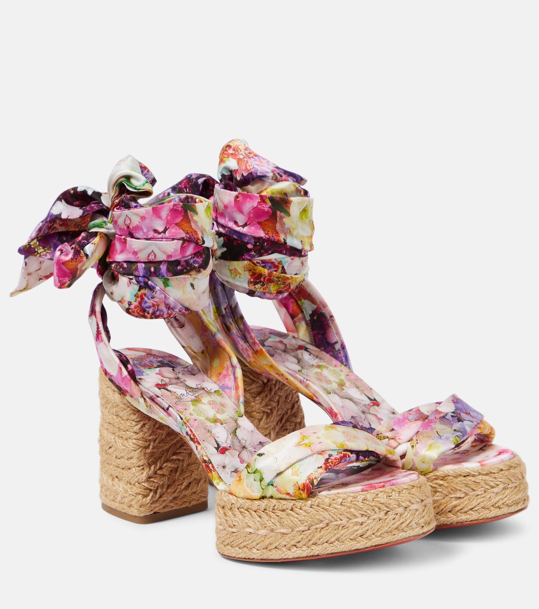 Mariza Du Desert 70 floral satin sandals - 1