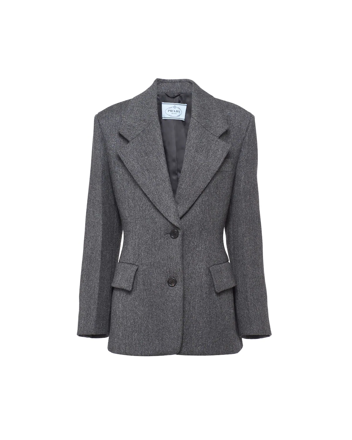 Single-breasted textured wool jacket - 1