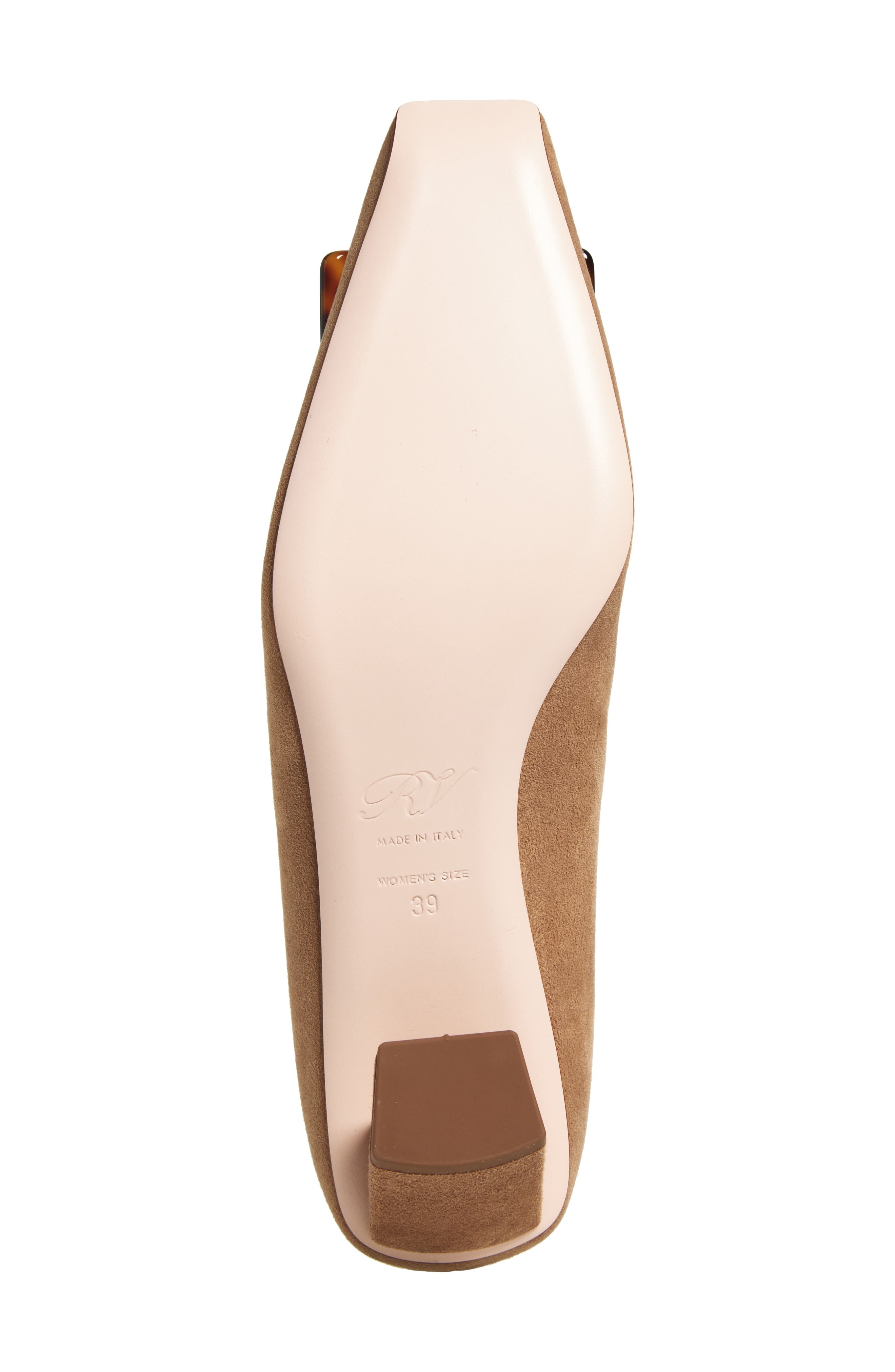 Roger Vivier Belle Vivier Block Heel Pump in Tabacco Chiaro at Nordstrom - 6