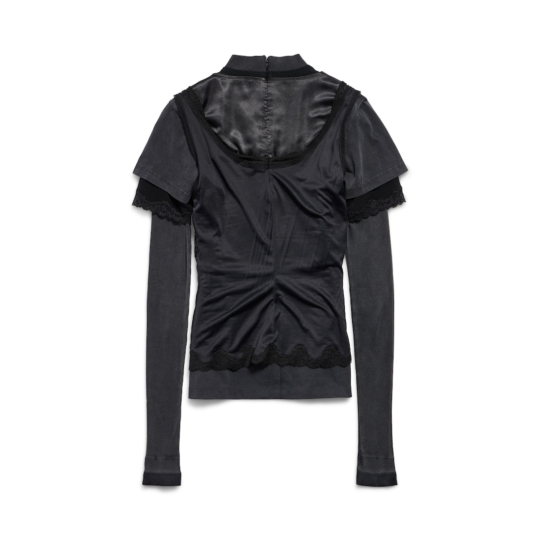 Women's Layered Top in Black - 6