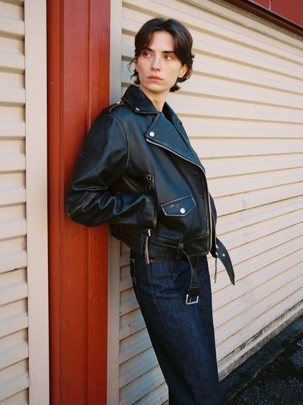 Greta Biker Leather Jacket Black - 3