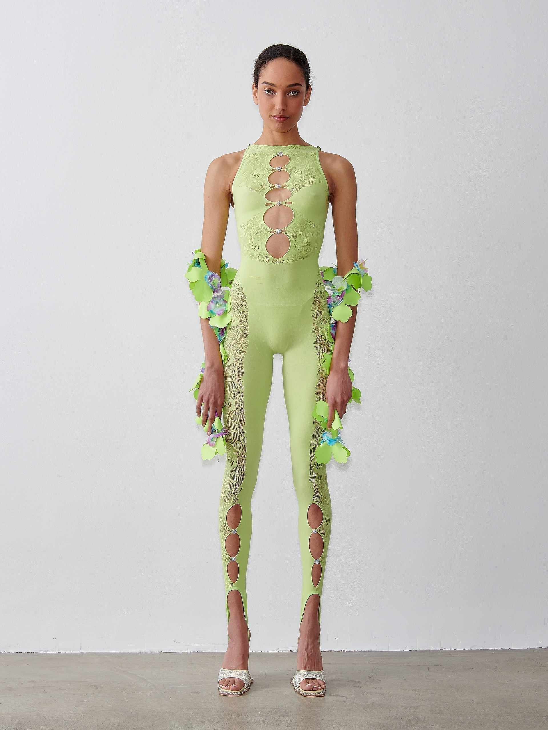 FLORAL JANICE JUMPSUIT PICKLE - 2