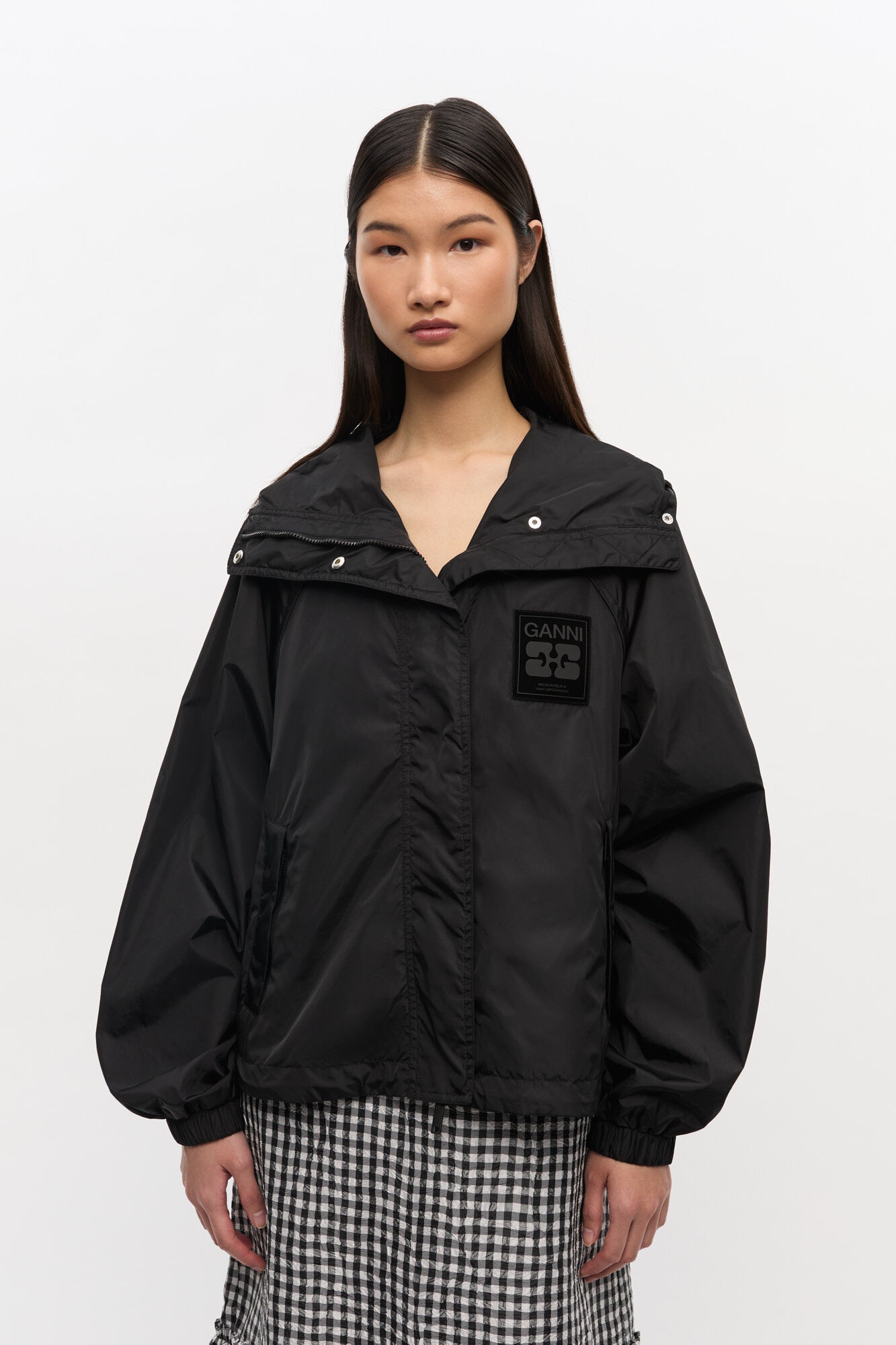 BLACK NYLON JACKET - 2