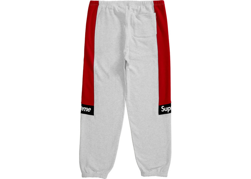 Supreme Supreme Color Blocked Sweatpant Ash Grey outlook