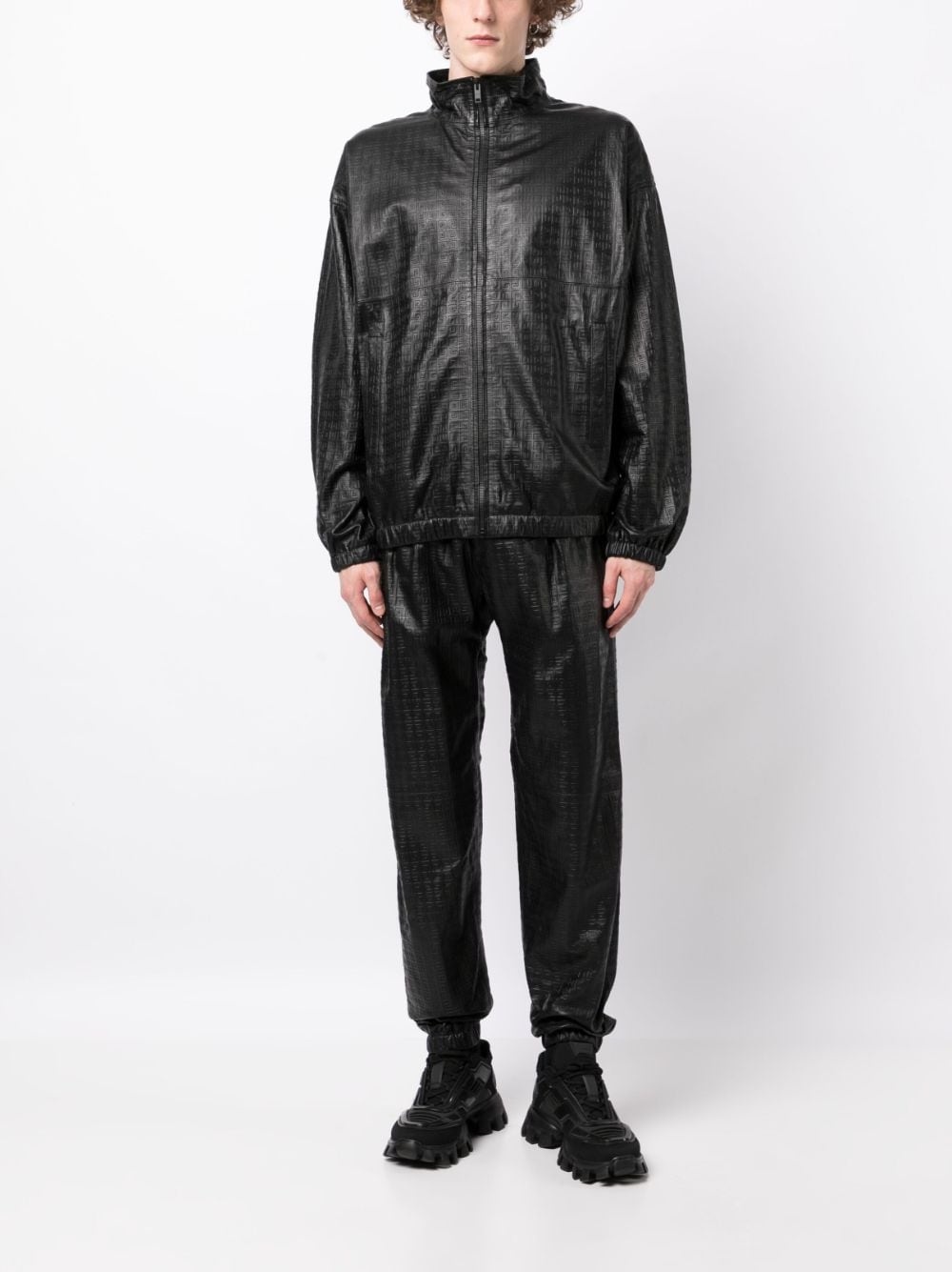 embossed-4G leather jacket - 2
