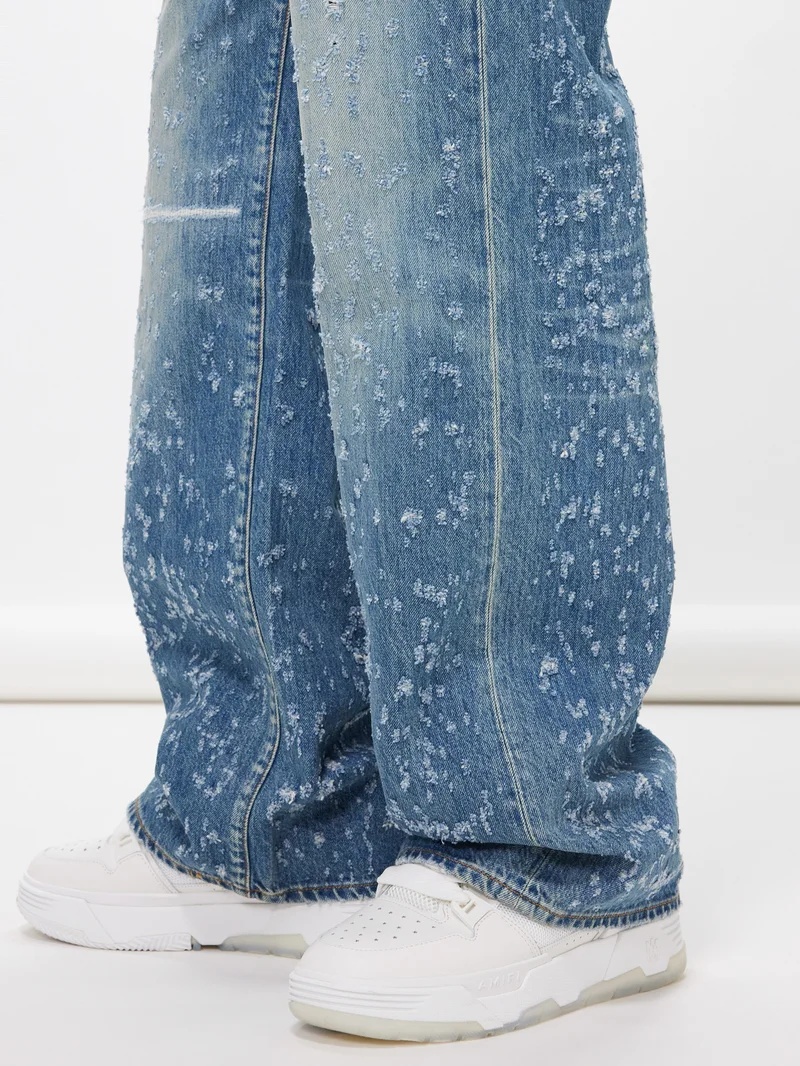 Shotgun distressed wide-leg jeans - 3
