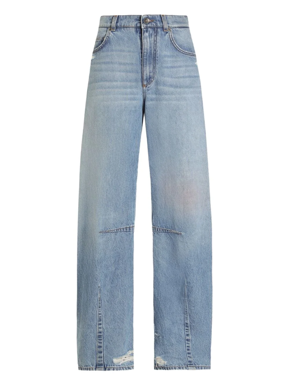 panel distressed jeans - 1