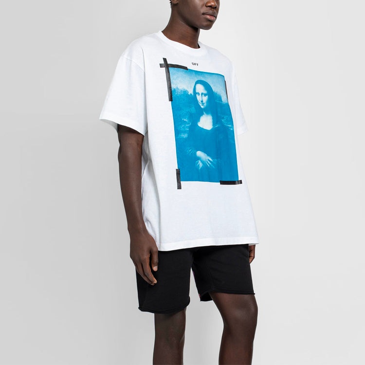 Off-White SS21 Printing Round Neck Short Sleeve White OMAA038R21JER0010110 - 4
