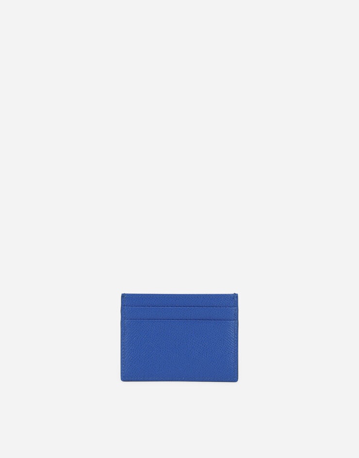 Dauphine calfskin credit card holder with logo plaque - 3